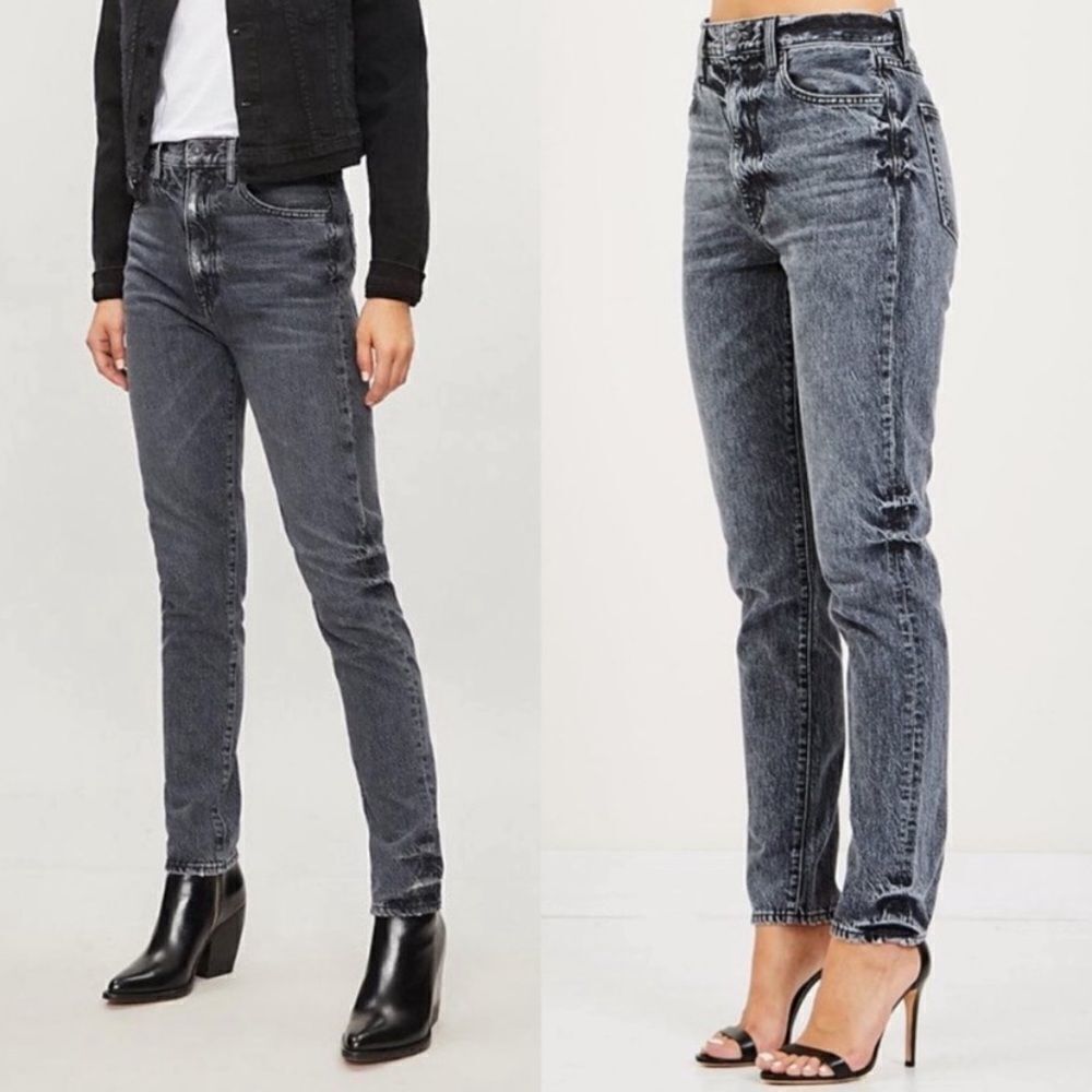 Slvrlake Beatnik Grey Jeans High Rise Slim Size 24